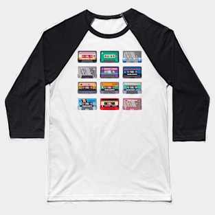 Stereo Music Cassette Tapes Baseball T-Shirt